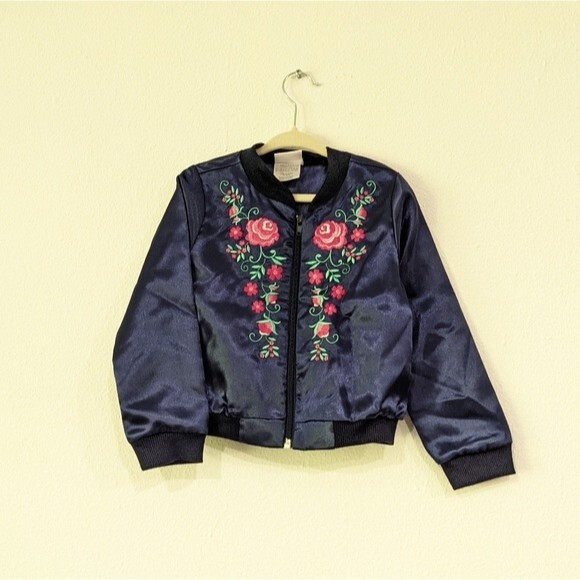Nannette Floral Embroidered Jacket, Girls 4T - Picture 1 of 6